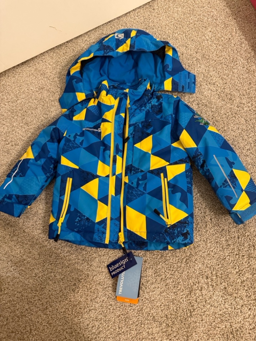 Blue Kids Trevolution Snow Gear with Yellow Accents 2-4 years old